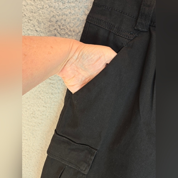 Supplies Womens Cargo Utility Pants Sz 6 Black Cotton Blend Casual Comfort - Picture 6 of 14